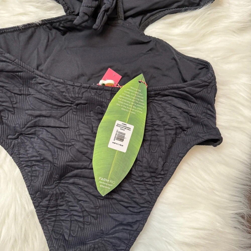 Farm Rio Copabanana Side Cutout Quilted One-Piece Swimsuit - Picture 10 of 10